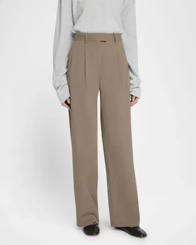 The Row Alfidis Double Pleated Straight-Leg Cotton Pants | Thumbnail 3 The Row Alfidis Double Pleated Straight-Leg Cotton Pants | Thumbnail 3