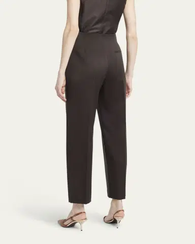 Giorgio Armani Pleated Wool Straight-Leg Ankle Trousers | Thumbnail 6 Giorgio Armani Pleated Wool Straight-Leg Ankle Trousers | Thumbnail 6