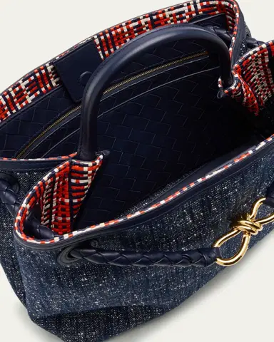 Bottega Veneta Andiamo Medium Boucle Denim Tote Bag | Thumbnail 9 Bottega Veneta Andiamo Medium Boucle Denim Tote Bag | Thumbnail 9
