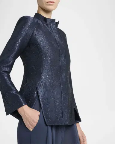 Giorgio Armani Sequin Jacquard Single-Breasted Evening Jacket | Thumbnail 4 Giorgio Armani Sequin Jacquard Single-Breasted Evening Jacket | Thumbnail 4