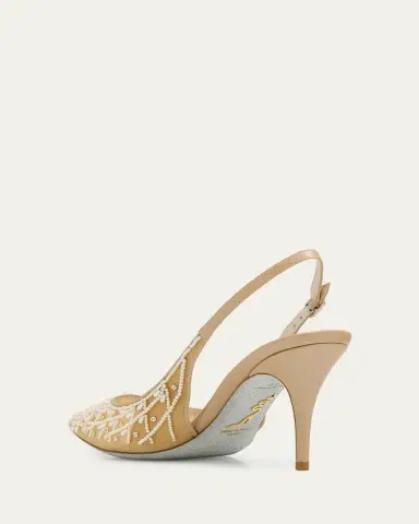René Caovilla 80mm Embellished Net Tulle Pumps | Thumbnail 4 René Caovilla 80mm Embellished Net Tulle Pumps | Thumbnail 4