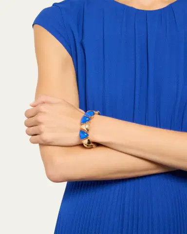 Vhernier 18K Rose Gold Lapis and Rock Crystal Freccia Bracelet | Thumbnail 2 Vhernier 18K Rose Gold Lapis and Rock Crystal Freccia Bracelet | Thumbnail 2