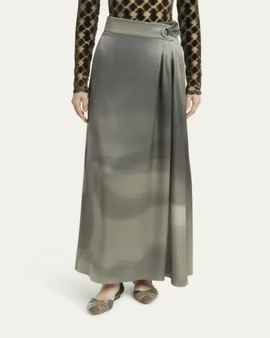 Giorgio Armani Ombre Silk Maxi Wrap Skirt | Thumbnail 4 Giorgio Armani Ombre Silk Maxi Wrap Skirt | Thumbnail 4