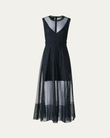 Akris Techno Tulle Fit-&-Flare Gown | Thumbnail 5 Akris Techno Tulle Fit-&-Flare Gown | Thumbnail 5