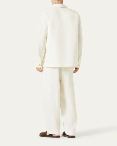 Loro Piana Men's Joele Linen and Silk Overshirt | Thumbnail 2 Loro Piana Men's Joele Linen and Silk Overshirt | Thumbnail 2