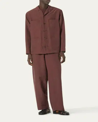 Loro Piana Men's Joele Linen and Silk Overshirt | Thumbnail 5 Loro Piana Men's Joele Linen and Silk Overshirt | Thumbnail 5