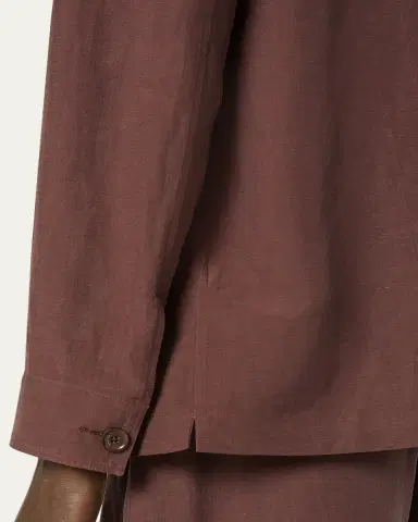 Loro Piana Men's Joele Linen and Silk Overshirt | Thumbnail 8 Loro Piana Men's Joele Linen and Silk Overshirt | Thumbnail 8