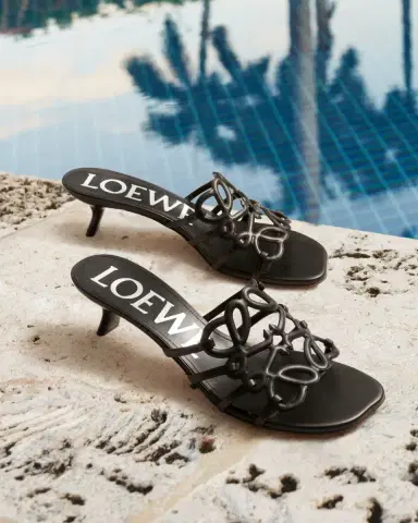 Loewe x Paula 's Ibiza Petal Anagram Leather Caged Mule Sandals | Thumbnail 4 Loewe x Paula 's Ibiza Petal Anagram Leather Caged Mule Sandals | Thumbnail 4