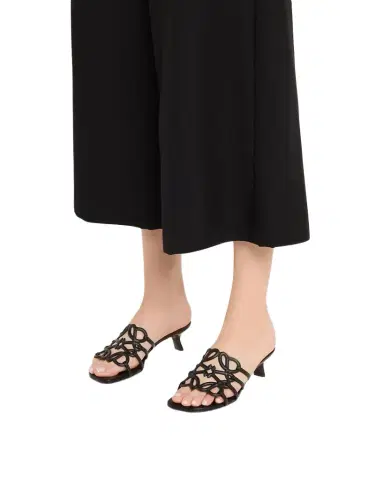 Loewe x Paula 's Ibiza Petal Anagram Leather Caged Mule Sandals | Thumbnail 1 Loewe x Paula 's Ibiza Petal Anagram Leather Caged Mule Sandals | Thumbnail 1