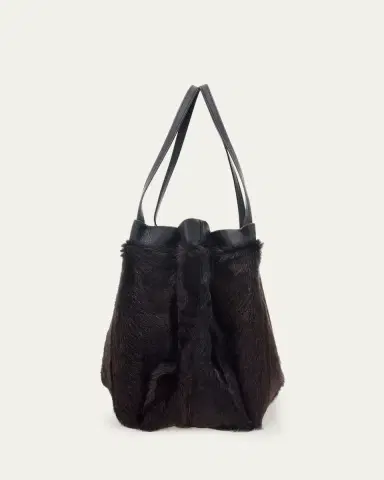 Ferragamo Large Mink-Effect Fur & Leather Tote Bag | Thumbnail 3 Ferragamo Large Mink-Effect Fur & Leather Tote Bag | Thumbnail 3