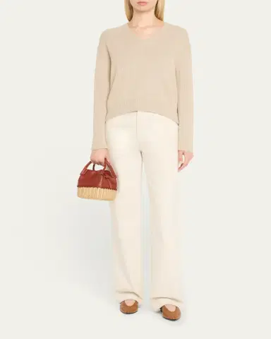 Loro Piana Bale Micro Round Leather & Rattan Bucket Bag | Thumbnail 5 Loro Piana Bale Micro Round Leather & Rattan Bucket Bag | Thumbnail 5