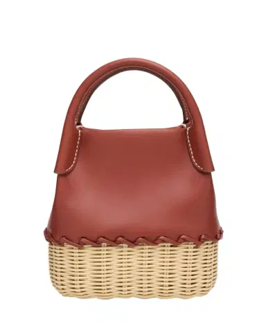 Loro Piana Bale Micro Round Leather & Rattan Bucket Bag | Thumbnail 1 Loro Piana Bale Micro Round Leather & Rattan Bucket Bag | Thumbnail 1