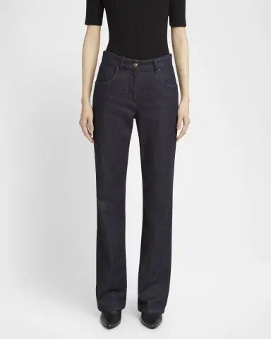 Giorgio Armani Cotton-Cashmere Denim Straight-Leg Trousers | Thumbnail 3 Giorgio Armani Cotton-Cashmere Denim Straight-Leg Trousers | Thumbnail 3