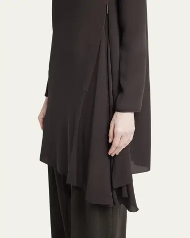 Giorgio Armani Silk Georgette Draped Tunic Dress | Thumbnail 2 Giorgio Armani Silk Georgette Draped Tunic Dress | Thumbnail 2