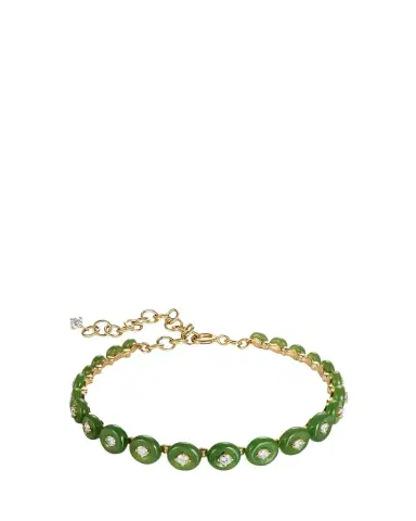 Fernando Jorge 18K Yellow Gold Surrounding Small Bracelet with Diamonds and Jade | Thumbnail 1 Fernando Jorge 18K Yellow Gold Surrounding Small Bracelet with Diamonds and Jade | Thumbnail 1