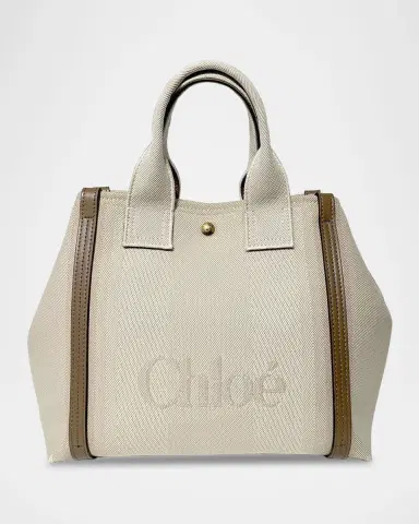 Chloé Small Tote Bag in Jacquard Canvas | Thumbnail 2 Chloé Small Tote Bag in Jacquard Canvas | Thumbnail 2
