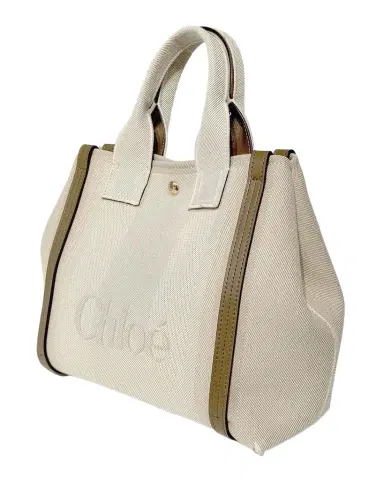Chloé Small Tote Bag in Jacquard Canvas | Thumbnail 1 Chloé Small Tote Bag in Jacquard Canvas | Thumbnail 1