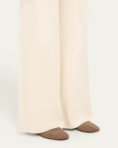 Brunello Cucinelli Croc-Embossed Suede Monili Penny Loafers | Thumbnail 2 Brunello Cucinelli Croc-Embossed Suede Monili Penny Loafers | Thumbnail 2