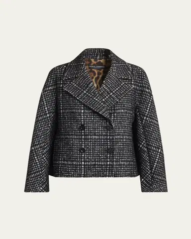 Dolce & Gabbana Check Pied Poule Double-Breasted Jacket | Thumbnail 5 Dolce & Gabbana Check Pied Poule Double-Breasted Jacket | Thumbnail 5