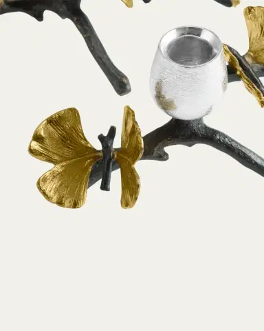 Michael Aram Butterfly Ginkgo Candleholders Low S/2 | Thumbnail 5 Michael Aram Butterfly Ginkgo Candleholders Low S/2 | Thumbnail 5