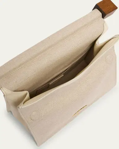 Jacquemus La Rond Carré Linen Clutch Bag | Thumbnail 4 Jacquemus La Rond Carré Linen Clutch Bag | Thumbnail 4