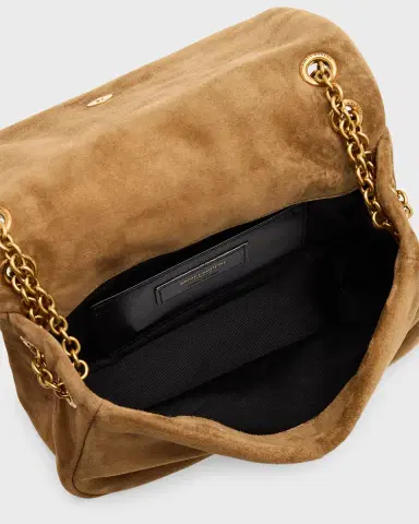 Saint Laurent Jamie 4.3 Mini YSL Chain Shoulder Bag in Quilted Suede | Thumbnail 17 Saint Laurent Jamie 4.3 Mini YSL Chain Shoulder Bag in Quilted Suede | Thumbnail 17