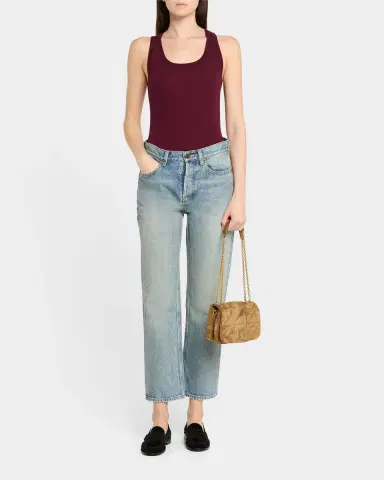 Saint Laurent Jamie 4.3 Mini YSL Chain Shoulder Bag in Quilted Suede | Thumbnail 18 Saint Laurent Jamie 4.3 Mini YSL Chain Shoulder Bag in Quilted Suede | Thumbnail 18