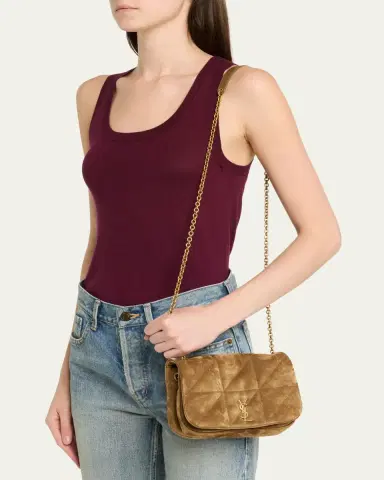 Saint Laurent Jamie 4.3 Mini YSL Chain Shoulder Bag in Quilted Suede | Thumbnail 7 Saint Laurent Jamie 4.3 Mini YSL Chain Shoulder Bag in Quilted Suede | Thumbnail 7