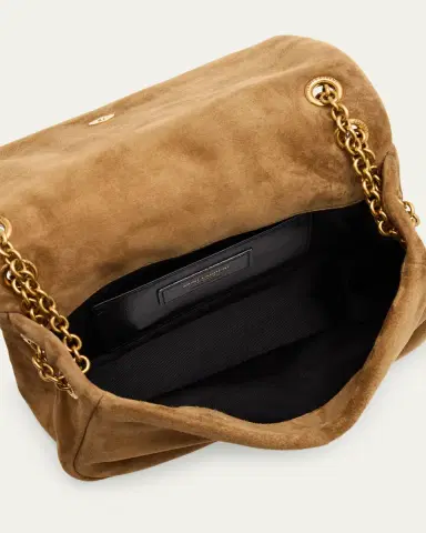 Saint Laurent Jamie 4.3 Mini YSL Chain Shoulder Bag in Quilted Suede | Thumbnail 9 Saint Laurent Jamie 4.3 Mini YSL Chain Shoulder Bag in Quilted Suede | Thumbnail 9
