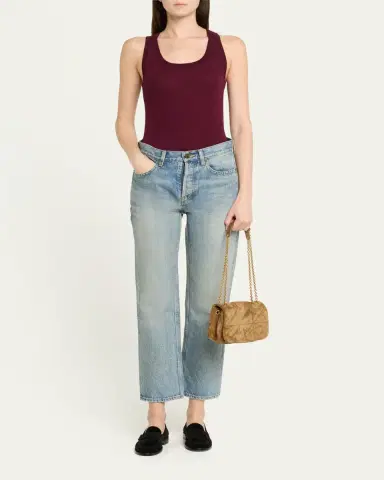 Saint Laurent Jamie 4.3 Mini YSL Chain Shoulder Bag in Quilted Suede | Thumbnail 10 Saint Laurent Jamie 4.3 Mini YSL Chain Shoulder Bag in Quilted Suede | Thumbnail 10