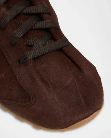 Jacquemus Men's Les Tennis Croc-Embossed Suede Sneakers | Thumbnail 2 Jacquemus Men's Les Tennis Croc-Embossed Suede Sneakers | Thumbnail 2