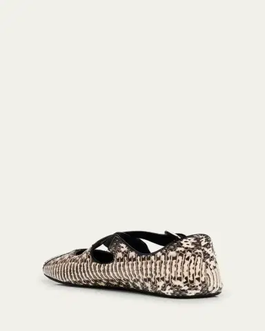 Alaïa Snakeskin Leather Pattern Cross Ballerina Flats | Thumbnail 4 Alaïa Snakeskin Leather Pattern Cross Ballerina Flats | Thumbnail 4