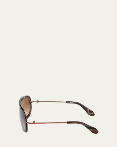 Christian Louboutin Studded Metal Shield Sunglasses | Thumbnail 3 Christian Louboutin Studded Metal Shield Sunglasses | Thumbnail 3