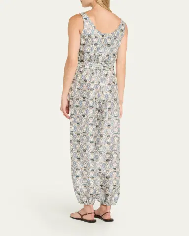 Loro Piana Nadia Belted Wide-Leg Cuffed Romper | Thumbnail 3 Loro Piana Nadia Belted Wide-Leg Cuffed Romper | Thumbnail 3