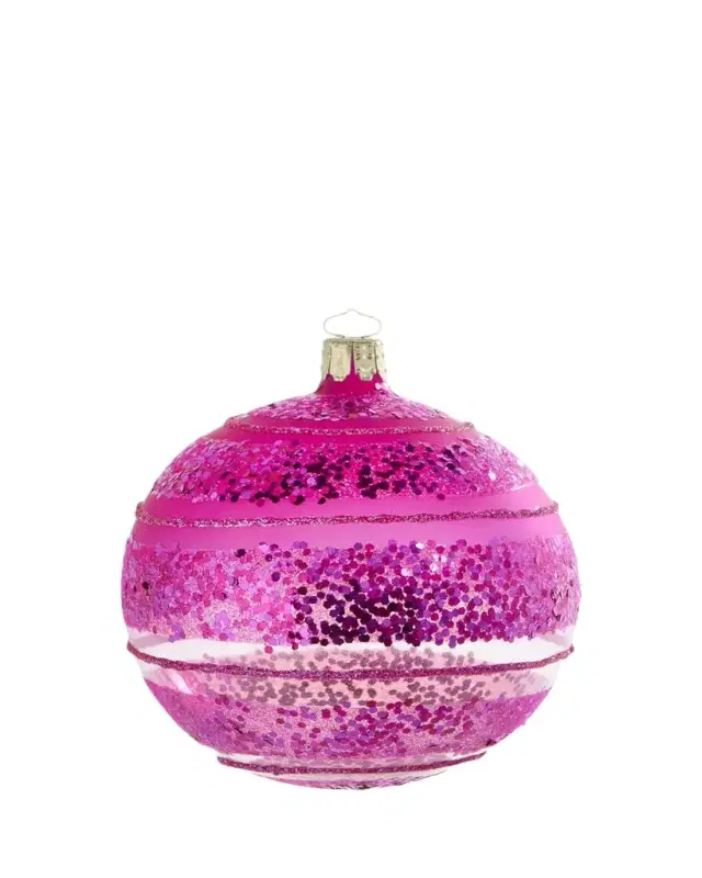 Pink Glitter Transparent Ball Ornament Pink Glitter Transparent Ball Ornament