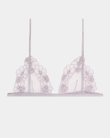 Kiki De Montparnasse Violet Floral-Embroidered Lace Bra | Thumbnail 3 Kiki De Montparnasse Violet Floral-Embroidered Lace Bra | Thumbnail 3