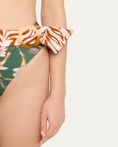 PatBO Botanic Retro High-Waist Bikini Bottoms | Thumbnail 4 PatBO Botanic Retro High-Waist Bikini Bottoms | Thumbnail 4