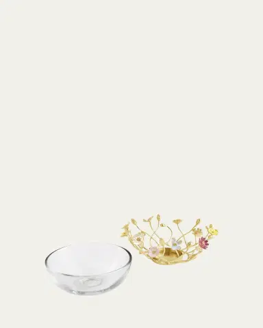 Michael Aram Wildflowers Small Glass Bowl | Thumbnail 4 Michael Aram Wildflowers Small Glass Bowl | Thumbnail 4