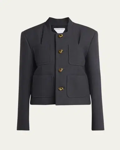 Bottega Veneta Knot-Button Light Structured Cotton Jacket | Thumbnail 5 Bottega Veneta Knot-Button Light Structured Cotton Jacket | Thumbnail 5