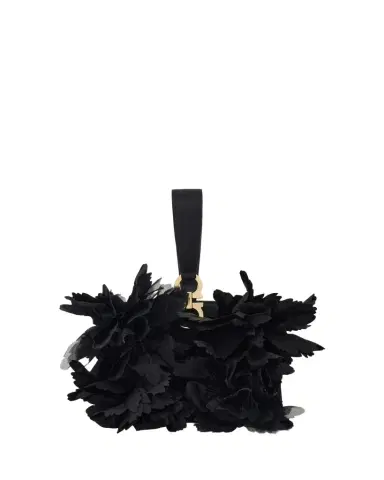 Ferragamo Floral Applique Leather Wristlet | Thumbnail 1 Ferragamo Floral Applique Leather Wristlet | Thumbnail 1
