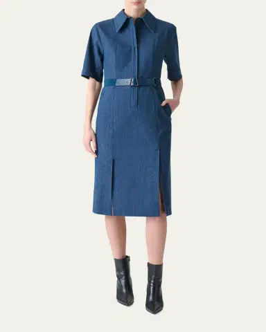Akris Belted Stretch Cotton Denim Shirtdress | Thumbnail 10 Akris Belted Stretch Cotton Denim Shirtdress | Thumbnail 10