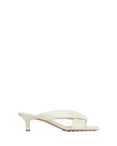 Bottega Veneta Riva Crisscross Nappa Leather Kitten Heel Mules | Thumbnail 1 Bottega Veneta Riva Crisscross Nappa Leather Kitten Heel Mules | Thumbnail 1