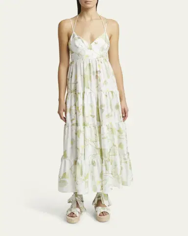 Erdem Strappy Fit-&-Flare Maxi Dress | Thumbnail 2 Erdem Strappy Fit-&-Flare Maxi Dress | Thumbnail 2