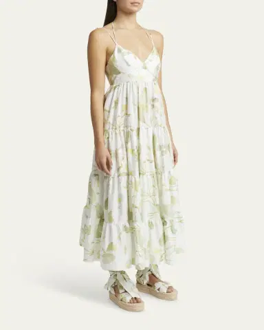 Erdem Strappy Fit-&-Flare Maxi Dress | Thumbnail 4 Erdem Strappy Fit-&-Flare Maxi Dress | Thumbnail 4