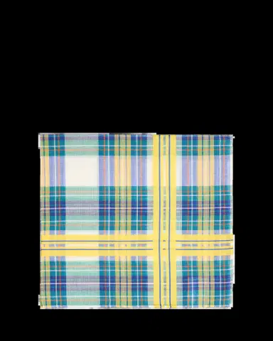 Simonnot Godard Men's Plaid Cotton Scarf | Thumbnail 2 Simonnot Godard Men's Plaid Cotton Scarf | Thumbnail 2