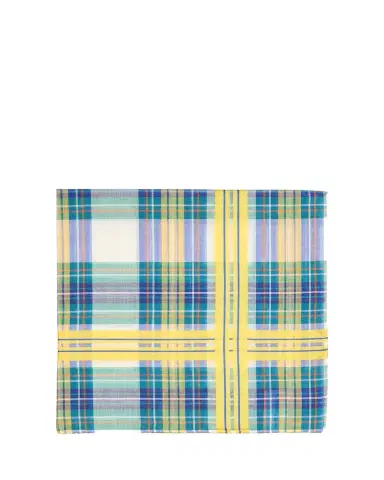Simonnot Godard Men's Plaid Cotton Scarf | Thumbnail 1 Simonnot Godard Men's Plaid Cotton Scarf | Thumbnail 1