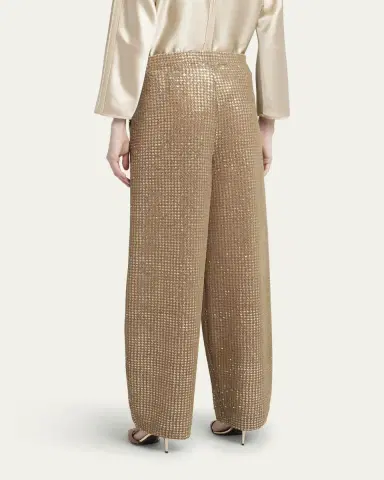Giorgio Armani Sequined Jersey Pleated Trousers | Thumbnail 3 Giorgio Armani Sequined Jersey Pleated Trousers | Thumbnail 3