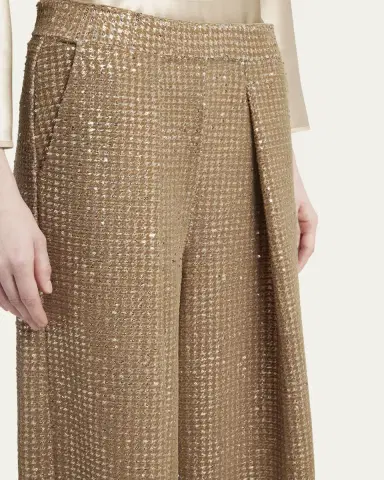 Giorgio Armani Sequined Jersey Pleated Trousers | Thumbnail 5 Giorgio Armani Sequined Jersey Pleated Trousers | Thumbnail 5