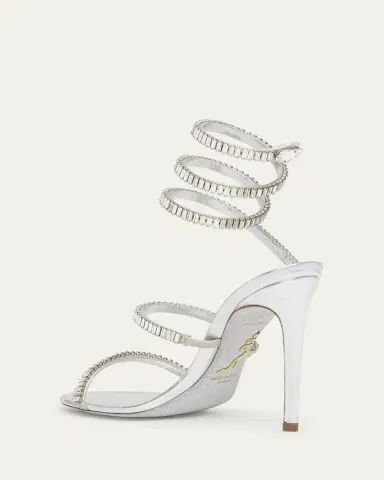 René Caovilla Metallic Leather Strass Snake Ankle Wrap Sandals | Thumbnail 2 René Caovilla Metallic Leather Strass Snake Ankle Wrap Sandals | Thumbnail 2