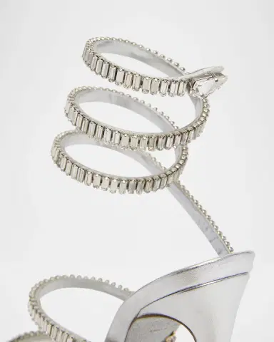 René Caovilla Metallic Leather Strass Snake Ankle Wrap Sandals | Thumbnail 5 René Caovilla Metallic Leather Strass Snake Ankle Wrap Sandals | Thumbnail 5